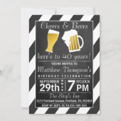 Kaas- en bierkarton Birthday Party Kaart (Voorkant)