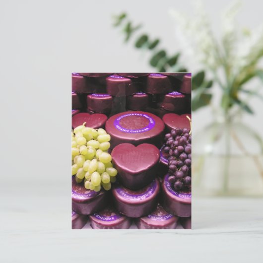 Kaas en druiven briefkaart (Staand voorkant)