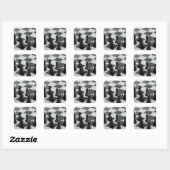 Kaas- en kartonnen dozen vierkante sticker (Vel)