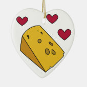 Kaas en Kisses Cockney Rhyming Slang Gift Keramisch Ornament (Rechts)