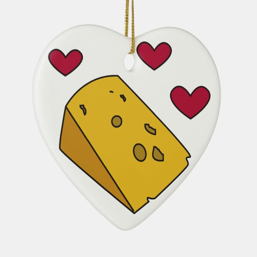 Kaas en Kisses Cockney Rhyming Slang Gift Keramisch Ornament (Rechts)