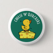 Kaas en makreeltjes ronde button 5,7 cm (Voorkant)