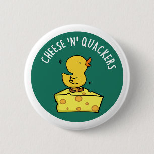 Kaas en makreeltjes ronde button 5,7 cm