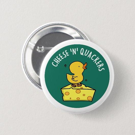 Kaas en makreeltjes ronde button 5,7 cm (Voorkant /achterkant)