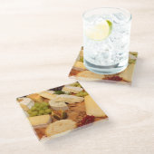 Kaas en meer! Glazen onderzetter (Schuin)