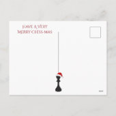 Kaas- en muisspel kerstman met volle maan feestdagenkaart (Achterkant)