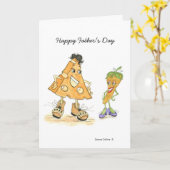 Kaas en peper Vaderdag Kaart (Gele Bloem)