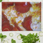 Kaas en Pepperoni Pizza Feest Theedoek (Gevouwen)