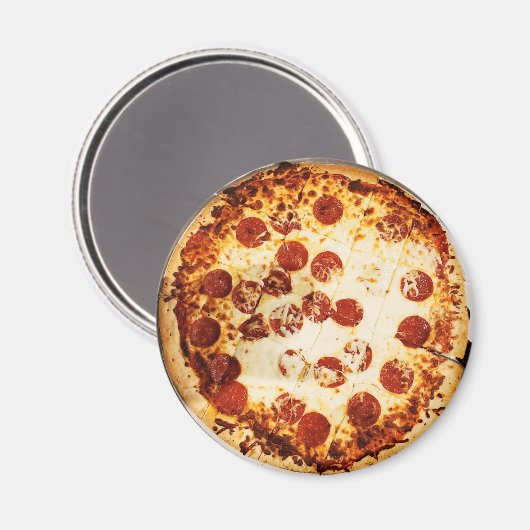 Kaas en Pepperoni Pizza Magneet (Voorkant / Achterkant)