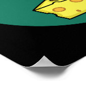 Kaas en Quackers Grappige Duck Pun Donker BG Poster (Hoek)