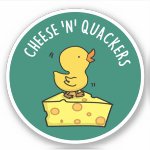 Kaas en Quackers Grappige Duck Pun Sticker