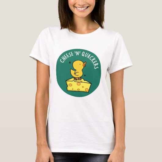 Kaas en Quackers Grappige Duck Pun T-shirt (Voorkant)