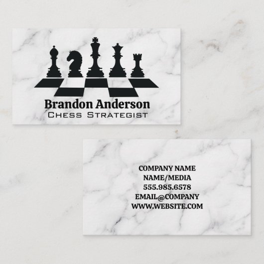 Kaas en stukken | Achtergrond marmer Visitekaartje (Voorkant / Achterkant)