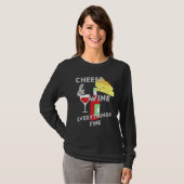 Kaas en wijn Alles goed T-shirt (Voorkant volledig)