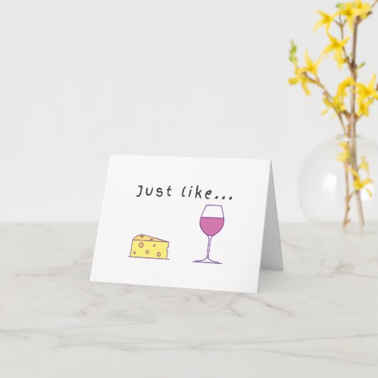 Kaas en wijn - blanco kaart (Gele Bloem)