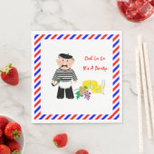 Kaas en wijn Frans thema Fun Party Servet (Insitu)