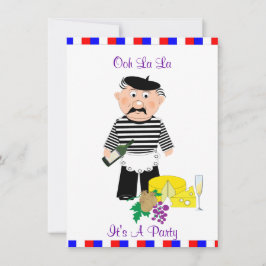 Kaas En Wijn Franse Thema Pretfeest Kaart