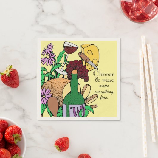 Kaas en wijn servetten (Insitu)