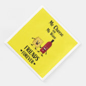 Kaas- en wijnoverlagen servet (Hoek)