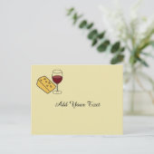 Kaas- en wijnpartij Aangepaste uitnodiging Briefka (Staand voorkant)