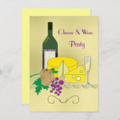 Kaas- en wijnpartij kaart (Voorkant / Achterkant)