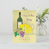 Kaas- en wijnpartij kaart (Staand voorkant)