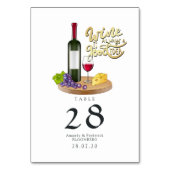 Kaas- en wijnproeverij kaart (Achterkant)