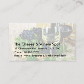 Kaas- en wijnrestaurant visitekaartje (Voorkant)
