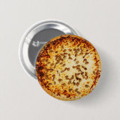 Kaas en worst pizza ronde button 5,7 cm (Voorkant /achterkant)