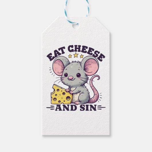 Kaas Eten En Zondigen Cadeaulabel (Voorkant)
