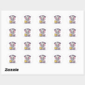 Kaas Eten En Zondigen Ronde Sticker (Vel)