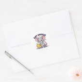 Kaas Eten En Zondigen Ronde Sticker (Envelop)