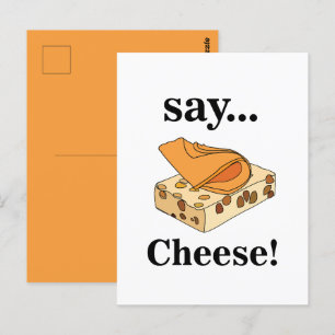 Kaas eten grappig briefkaart