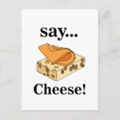 Kaas eten grappig briefkaart (Voorkant)