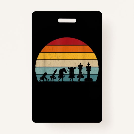 Kaas Evolution Retro  Gift for a Chess Badge (Voorkant)