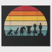 Kaas Evolution Retro  Gift for a Chess Cadeaupapier (Vlak)