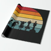 Kaas Evolution Retro Gift for a Chess Cadeaupapier (Uitgerold)