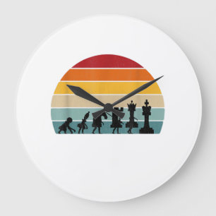 Kaas Evolution Retro  Gift for a Chess Grote Klok