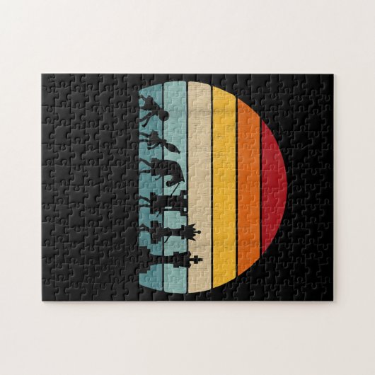 Kaas Evolution Retro  Gift for a Chess Legpuzzel (Horizontaal)