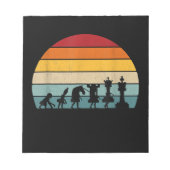 Kaas Evolution Retro  Gift for a Chess Notitieblok (Voorkant)