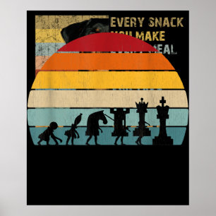 Kaas Evolution Retro  Gift for a Chess Poster