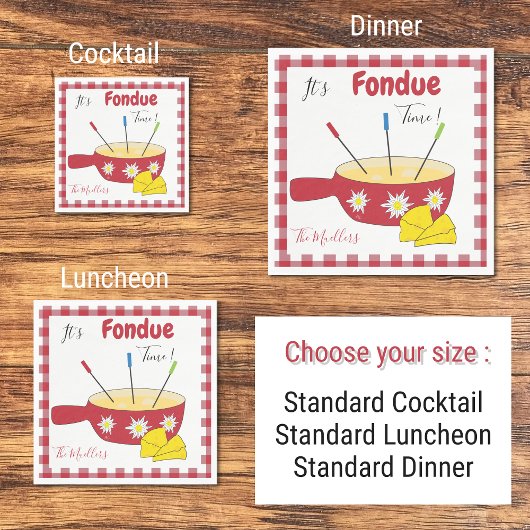 Kaas Fondue Party Papieren servetten