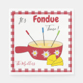 Kaas Fondue Party Papieren servetten (Voorkant)