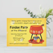 Kaas Fondue Party - Uitnodiging (Staand voorkant)