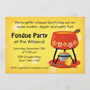 Kaas Fondue Party - Uitnodiging