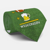 Kaas Football Beer Wisconsin Funny Stropdas (Opgerold)