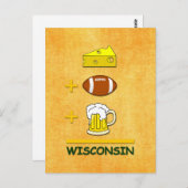 Kaas Football Beer Wisconsin Funny Wiskunde Briefkaart (Voorkant / Achterkant)