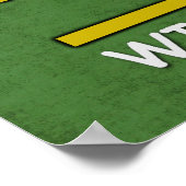 Kaas Football Beer Wisconsin Funny Wiskunde Poster (Hoek)