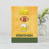 Kaas Football Beer Wisconsin Kaart (Staand voorkant)
