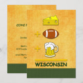 Kaas Football Beer Wisconsin Kaart (Voorkant / Achterkant)